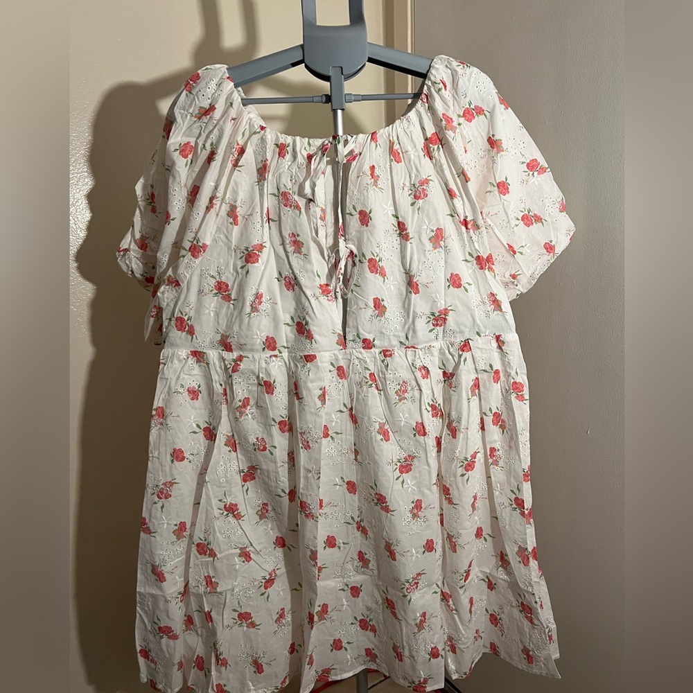 Plus Floral Embroidered Mini Dress- Endless Rose - Picture 8 of 11